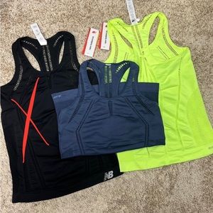 BLUE & LIME New Balance Tanks Bundle - 2 Tanks (1 NWT, 1 NWOT) Womens Size S